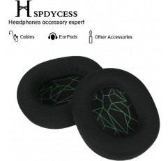 SPDYCESS Arctis 1 3 5 7 9X Arctis Pro Arctis Prime 헤드폰용 교체용 이어 패드 1쌍 - 헤드폰을 보호하기 위한 메모리 폼 헤드폰 이어패드 액세서리, 녹색