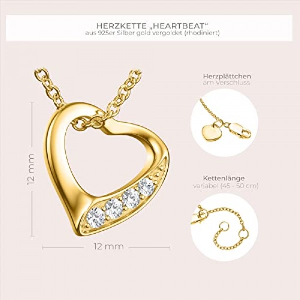 * 하트 골드 하트 옐로우 골드가 있는 고품질 골드 도금 스털링 실버 하트 체인 하트 체인. * 무료 고급 케이스 포함 ENGRAVED HEART PENDANT HEART PENDANT GOLD HEART FF02 5 Vggg ZIFA