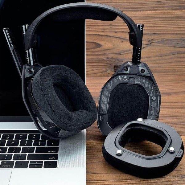 Yaowanguan A50 Gen 4 Mod Kit - Astro Gaming A50 Gen 4 무선 헤드셋, 마이크 폼, 이어 패드/컵/패드, A50 Gen 4 액세서리, 두께 추가(블랙 벨벳) 벨벳 모드 키트용 교체용 이어 패드 헤드