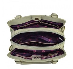 Anuschka의 여성용 천연 가죽 숄더백 - 다양한 수납공간 - 핸드 페인팅 - Floral Passion, Floral Passion