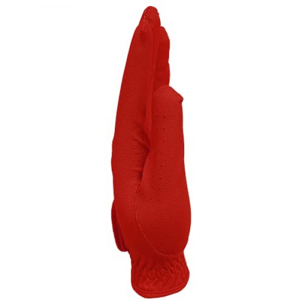 XEIRPRO 프리미엄 4 팩 오른손잡이 골퍼를 위해 왼손에 착용하는 여성용 전천후 골프 장갑 - 편안함과 안전한 핏 울트라 그립 가죽 부드러운 유연성