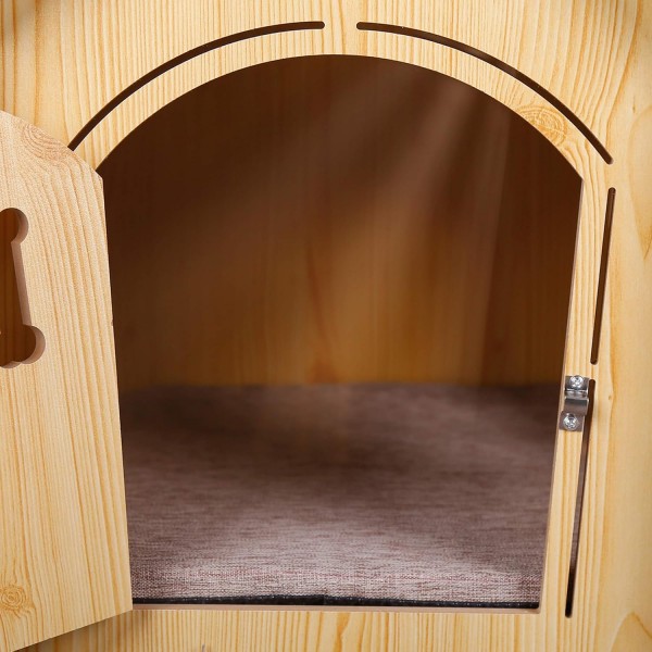 thematys 원목 개집 I 실내 개집 I 반려동물을 위한 잠자리 I 발수성 및 안정성 I 다양한 크기와 색상(S(41 x 38 x 45cm), 스타일 4) S(41 x 38 x 45cm) 스타일 4