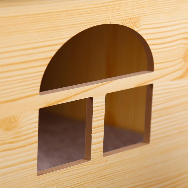 thematys 원목 개집 I 실내 개집 I 반려동물을 위한 잠자리 I 발수성 및 안정성 I 다양한 크기와 색상(S(41 x 38 x 45cm), 스타일 4) S(41 x 38 x 45cm) 스타일 4