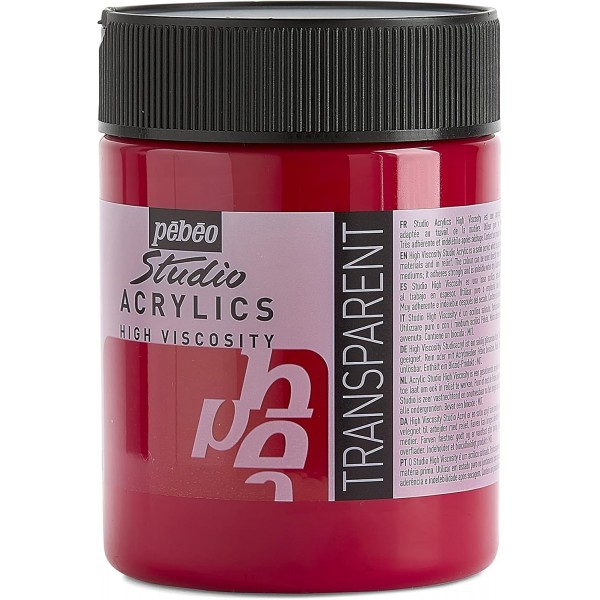 Pébéo - Acrylic Fine Studio Acrylics - 예술가용 아크릴 페인트 - 전문가 및 초보자용 색상 - 빛나는 착색 색상 - 마젠타 원색 - 500ml 마젠타 프라이머