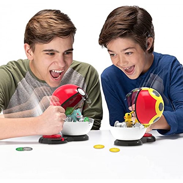 Squirtle과 Jigglypuff가 등장하는 포켓몬 기습 공격 게임 - 기습 공격 공 2개 - 공격 디스크 6개 - 어린이와 포켓몬 팬을 위한 장난감