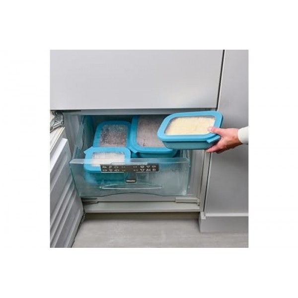 Mepal – 멀티 보울 Cirqula 3피스 세트 – 뚜껑이 있는 식품 보관 용기 - 냉장고 및 냉동고, 전자레인지 용기 및 접시용 밀폐 보관 상자로 적합 - 500, 1000, 2000ml - Nordic White