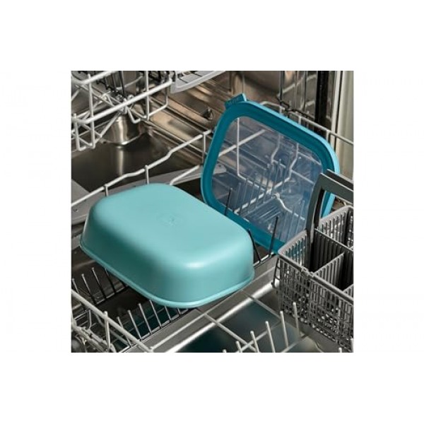 Mepal – 멀티 보울 Cirqula 3피스 세트 – 뚜껑이 있는 식품 보관 용기 - 냉장고 및 냉동고, 전자레인지 용기 및 접시용 밀폐 보관 상자로 적합 - 500, 1000, 2000ml - Nordic White