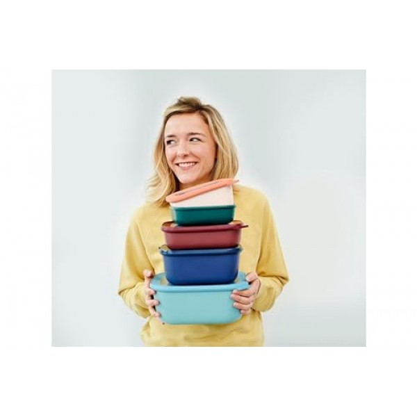 Mepal – 멀티 보울 Cirqula 3피스 세트 – 뚜껑이 있는 식품 보관 용기 - 냉장고 및 냉동고, 전자레인지 용기 및 접시용 밀폐 보관 상자로 적합 - 500, 1000, 2000ml - Nordic White