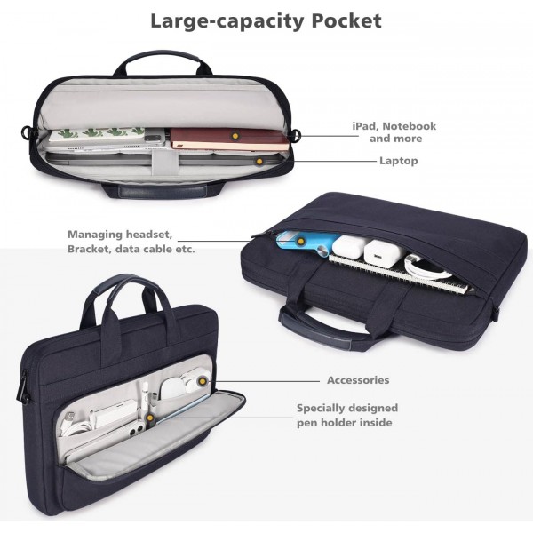NIDOO 노트북 서류 가방 숄더 백 13-14 인치 슬리브 13