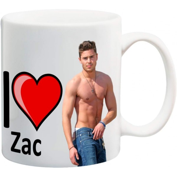 I Love Sexy Zac Efron 11oz 세라믹 머그