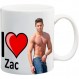 I Love Sexy Zac Efron 11oz 세라믹 머그