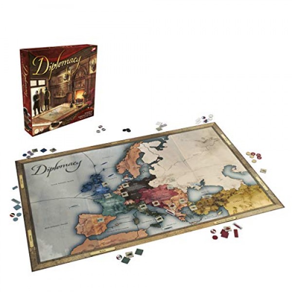 Hasbro Gaming Avalon Hill 외교 협동 보드 게임, 유럽 정치 테마 전략 게임, 12세 이상, 2-7명 플레이어