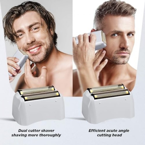 Andis #17155 및 #17150 Shaver Pro Foil(Golden-3)과 호환되는 Pro Shaver 교체용 포일 및 커터 3팩