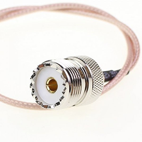 SMA Male - UHF PL259 암 커넥터 처리 Atenna 케이블 Baofeng Wouxun Kenwood Icom Yaesu CB 라디오 핸드헬드 워키 토키용 증폭기용 12인치 팩 3개