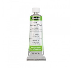 Schmincke - 미디엄 W 젤, 튜브 35ml, 50143009, 젤리 같은 미디엄, 오일 색상을 물과 혼합 가능하게 만들고 광택과 투명도를 높입니다. 무색