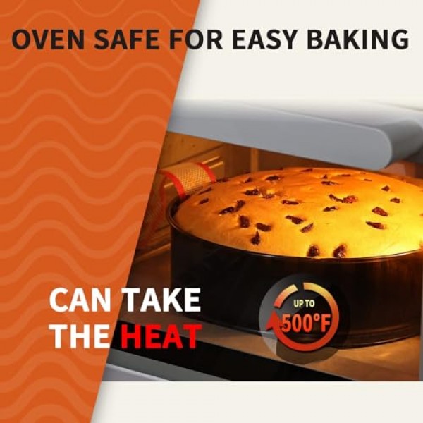 KitchenRaku 네덜란드 오븐 빵용 실리콘 베이킹 매트 베이킹 시트용 붙지 않는 실리콘 매트 - 반죽을 더 쉽게 옮길 수 있는 긴 손잡이 - 실리콘 슬랩 손목 밴드 - 8.1