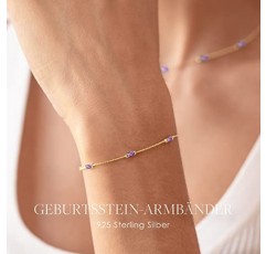 LOUISA SECRET 골드 팔찌 여성용 925 스털링 실버 14k 골드 도금 지르코니아 팔찌 여성용 조절 가능 팔찌 발렌타인 데이 어머니의 날 여자 친구 엄마를 위한 생일 크리스마