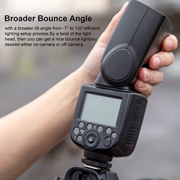 Godox V860II-S TTL GN60 고속 동기화 1/8000초 카메라 플래시 스피드라이트, 1.5초 재활용 시간, 소니 카메라 및 Godox X2T-S 플래시 트리거와 호환되는 2000mAh 리튬 이온 배터리를 