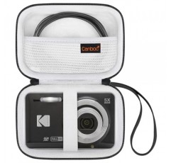 Kodak PIXPRO 친화적 줌 FZ55 / FZ45 / FZ53 16MP 디지털 카메라용 Canboc 하드 케이스, SD 카드에 맞는 메쉬 포켓, USB 충전 어댑터, USB 케이블, 블랙