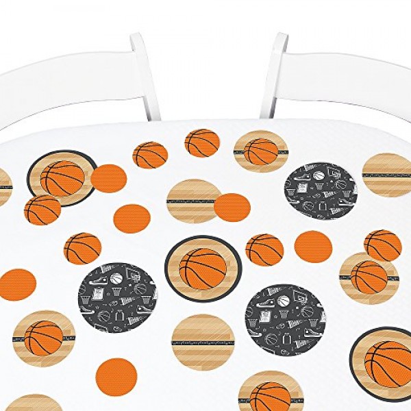 행복의 큰 점 Nothin' but Net - 농구 - 베이비 샤워 또는 생일 파티 거대한 원형 색종이 - 파티 장식 - 대형 색종이 27개