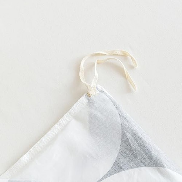 SUSYBAO 화이트 도트 무늬 이불 커버 킹 100% 면 원형 기하학 이불 커버 3개 세트 지퍼 타이가 있는 중립 흑백 이불 커버 1개 베개 커버 럭셔리 소프트 도트 무늬 침구