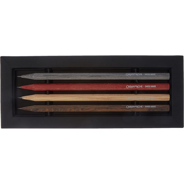 Caran d'Ache 0361.414 Les Crayons de la Maison 4 퍼퓸드 펜슬 HB, 실버