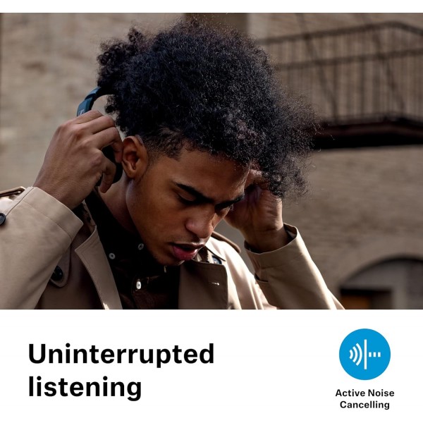 Sennheiser HD 450BT 무선 헤드폰, 액티브 노이즈 캔슬링, 블랙 & TP-Link Nano USB Bluetooth 5.0 어댑터(다중 장치용)