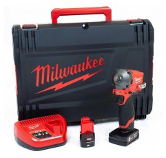 Milwaukee M12 FIWF12-622X Fuel™ 임팩트 렌치 세트, 12V, 1 x 2.0Ah 및 1 x 6.0Ah 리튬 이온