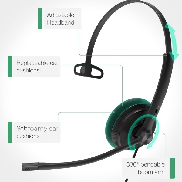 Yealink USB 헤드셋 UH34 모노 팀