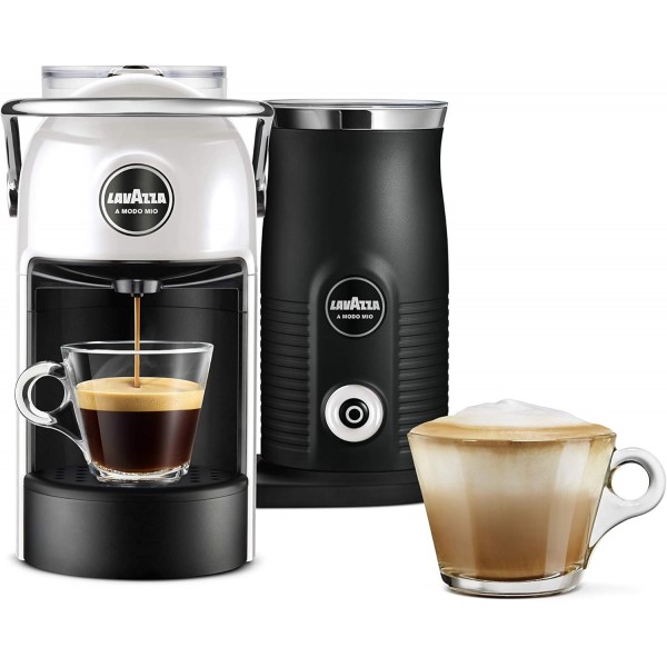 Lavazza A Modo Mio Jolie & 우유 커피 머신, 우유 거품기 포함, 흰색 : Amazon.co.uk: 가정 및 주방