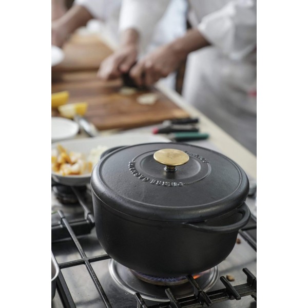 Tefal Pierre Gainire Heritage 캐서롤, 주철, 원형, 19cm/2.2L, 인덕션, E2230204, 블랙 19cm/2.2L 원형