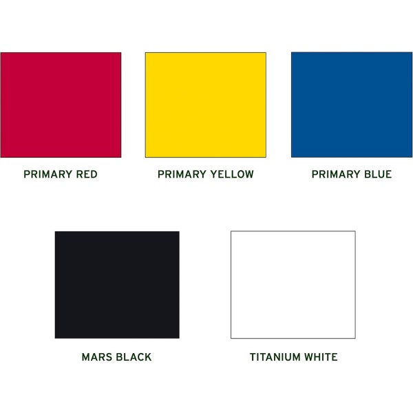 Sennelier 추상 아크릴 60ml 파우치, 기본 매트 컬러 5개 세트(10-121850)