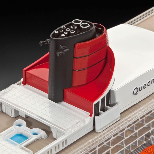 Revell 05231 1:700 Queen Mary 2 True to the Original 고급 모델 키트, 도색되지 않음, 미디엄