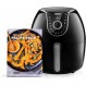 5.2리터의 Princess XXL 핫 에어 프라이어 - 에너지 소비량 62.2% 감소 - 디지털 디스플레이 및 수동 제어 - 8가지 프로그램 - Aerofryer 182055