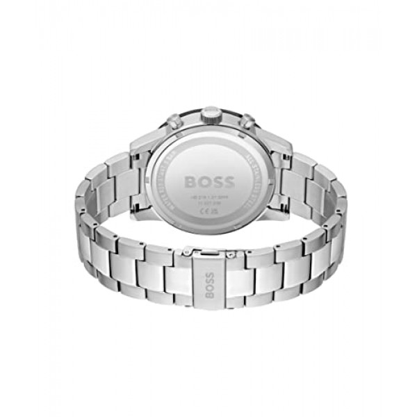 남성용 BOSS 크로노그래프 쿼츠 시계(실버 스테인리스 스틸 스트랩 포함) - 1513922, 브레이슬릿