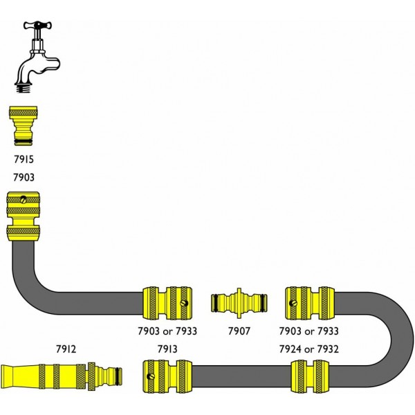 C.K G7915 50 스레드 암 탭 커넥터, 금, 1/2인치 1/2인치 금