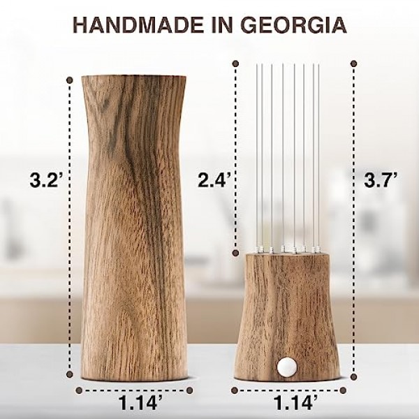 Creatomer WDT 도구 에스프레소 교반기 - 커피 유통업체 바리스타 도구 - 커피 액세서리 키트용 에스프레소 바늘 유통 도구 - 커피 애호가를 위한 호두나무 선물