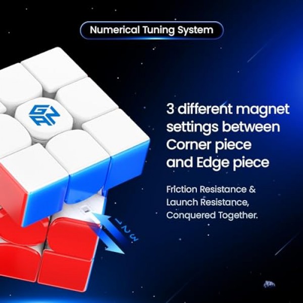 Bukefuno GAN 14 자기 부상 UV 3x3 자기 매직 큐브 속도 퍼즐 GAN14 자기 부상 UV 3x3 스티커 없는 큐브 매직 GAN14 M UV 3x3x3 Gans 56mm 큐브 2023 플래그십(UV 코팅 광택)