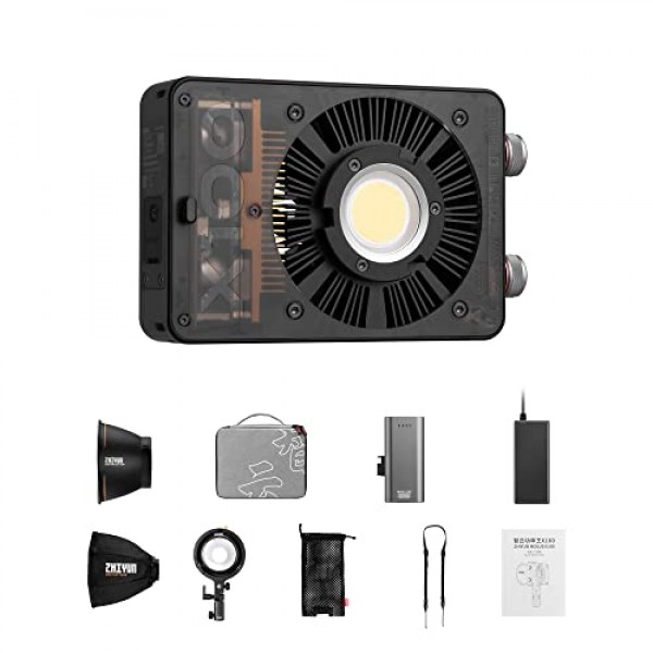 Zhiyun MOLUS X100 LED 비디오 조명, 블루투스 앱 밝기 제어 기능이 있는 휴대용 100W 2700K-6500K CRI 95+ TLCI 97+, PRO