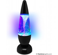 PartyFunLights - 토네이도 램프 24cm RGB 색상 변경 LED 트위스터 용암 램프 반짝이 야간 조명 램프 USB 2.0 및 배터리 작동
