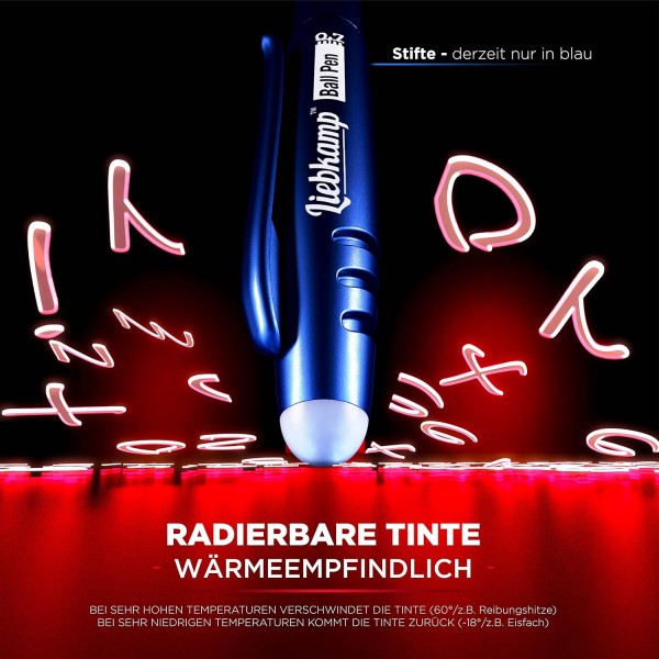 LIEBKAMP 리필 레드 0.7mm [12개입] Pilot Frixion, BIC Intensity, Eberhard Faber와 호환... | 지울 수 있는 | 지울 수 있는 수성펜