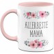 머그 증류소 오리지널 - 어머니에게 꽃을 선물로 드리는 Best Mom(핑크, 마마) Mama Rosa라고 적힌 머그