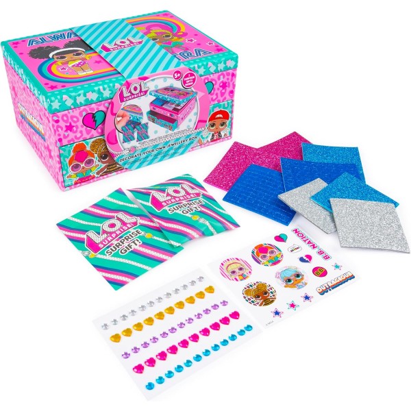 ㅋㅋㅋ. 놀라다! 42-0012/19 소녀들을 위한 나만의 주얼리 박스 꾸미기-LOL 서프라이즈, 10 x 20 x 15 센티미터