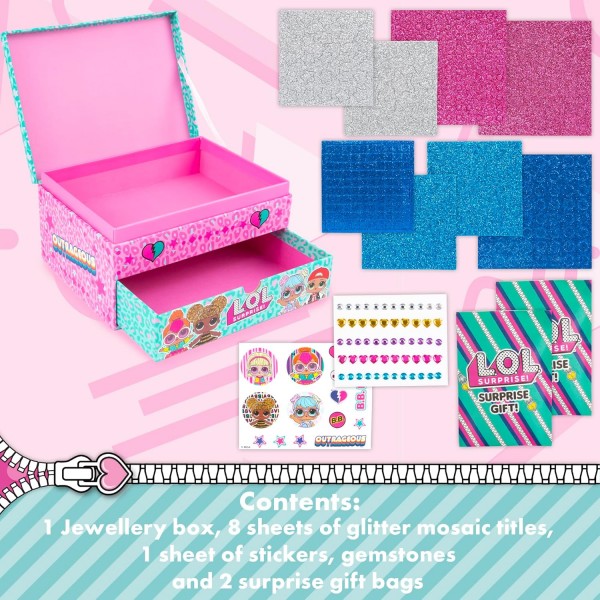 ㅋㅋㅋ. 놀라다! 42-0012/19 소녀들을 위한 나만의 주얼리 박스 꾸미기-LOL 서프라이즈, 10 x 20 x 15 센티미터
