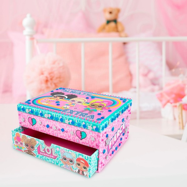 ㅋㅋㅋ. 놀라다! 42-0012/19 소녀들을 위한 나만의 주얼리 박스 꾸미기-LOL 서프라이즈, 10 x 20 x 15 센티미터