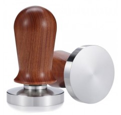 YOLOYO 53mm 에스프레소 탬퍼, 30파운드 일정한 압력의 커피 탬퍼, 에스프레소 머신용으로 보정된 탬퍼 54mm 브레빌, 플랫 스테인레스 스틸 베이스가 있는 스프링 장착 탬