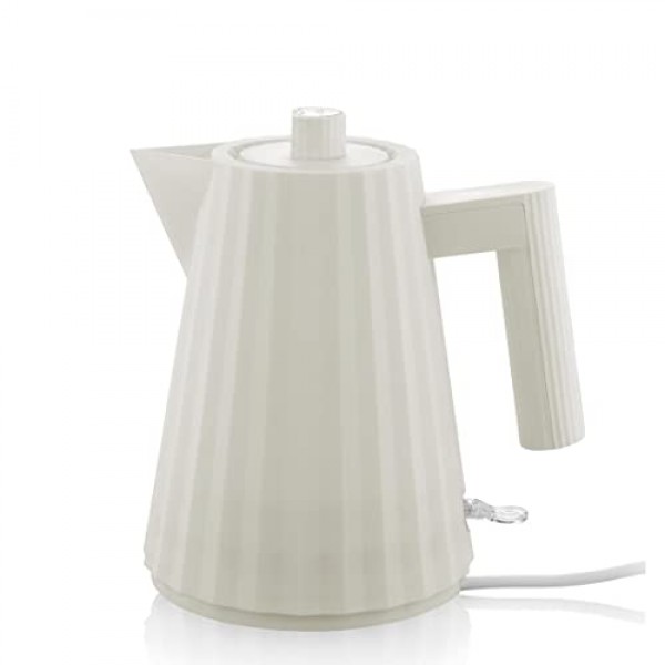 Alessi Plissé MDL06/1WUS - 열가소성 수지 전기 주전자, US 플러그 1500W, 33.8 fl oz, 흰색