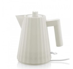 Alessi Plissé MDL06/1WUS - 열가소성 수지 전기 주전자, US 플러그 1500W, 33.8 fl oz, 흰색