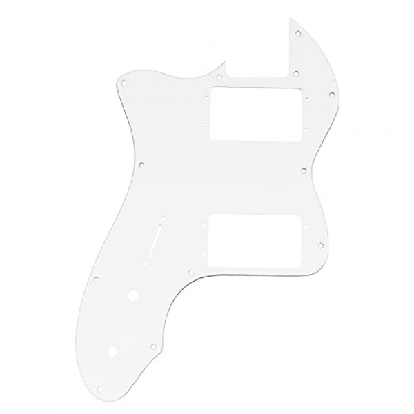 Musiclily Pro 12 홀 와이드 레인지 HH 기타 픽가드 미국/멕시코 펜더 72 텔레 씬라인 스타일 일렉트릭 기타, 4Ply 화이트 펄