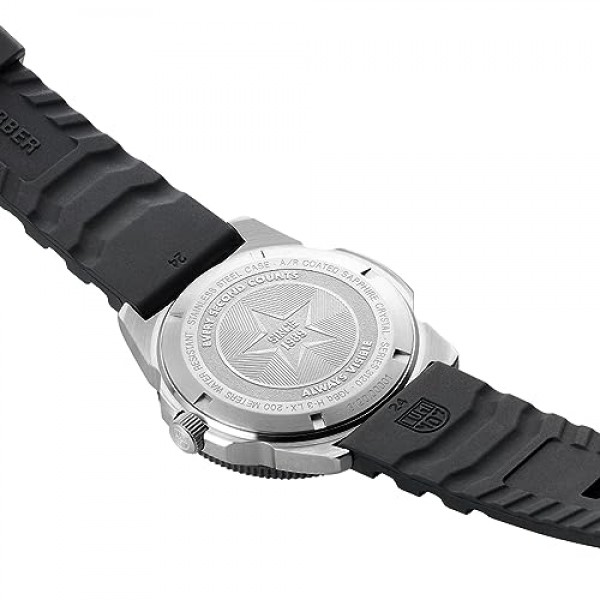 Luminox XS.3135 남성용 아날로그 스위스 쿼츠 무브먼트 시계, 고무 스트랩, 실버, 모던